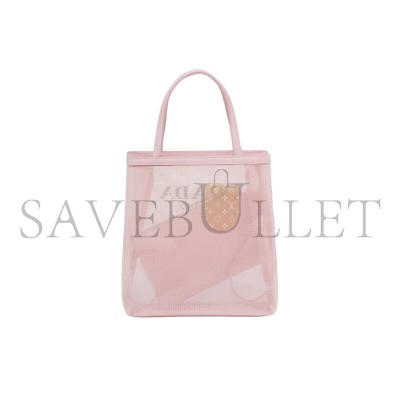 PRADA SMALL SEQUINED MESH TOTE BAG IN ALABASTER PINK 1BG417 (22*20*8cm) PRADA SMALL SEQUINED MESH TOTE BAG IN ALABASTER PINK 1BG417 (22*20*8cm)